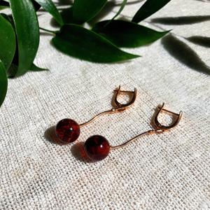 Серьги янтарные, арт. 429042445qq-4-earrings- фото3