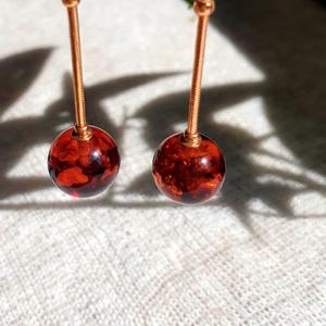 Серьги янтарные, арт. 429042445qq-4-earrings- фото2