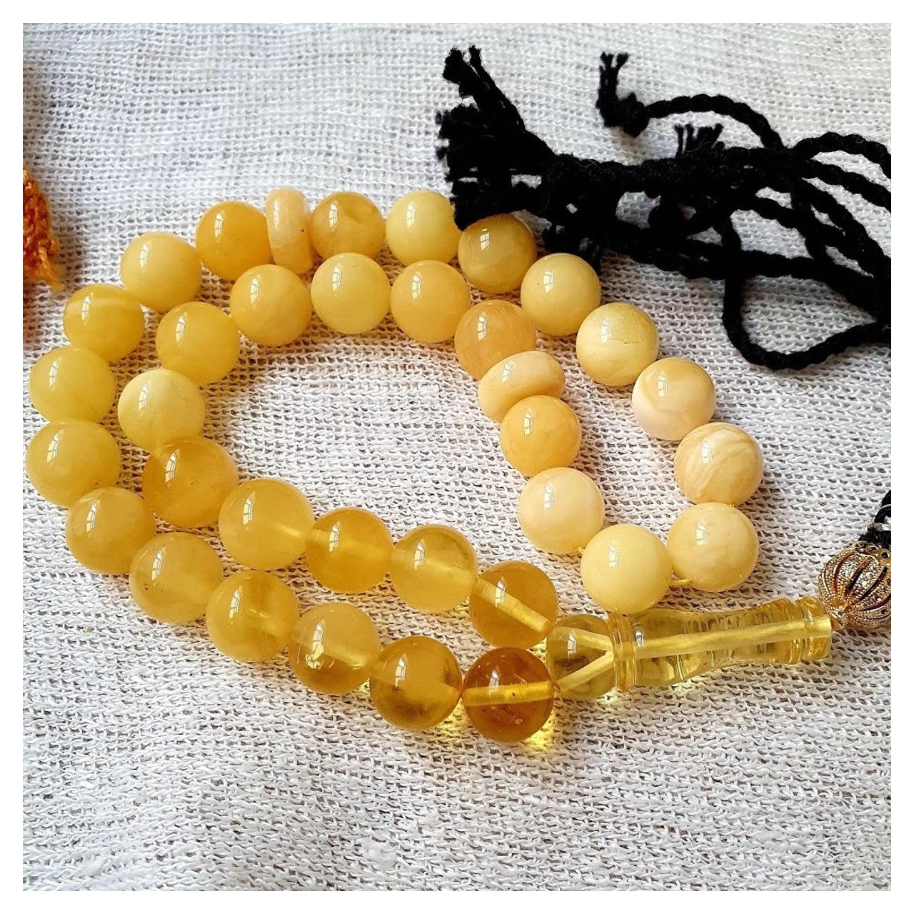 Четки янтарные, арт. m-y-d11-33-rosary - фото2