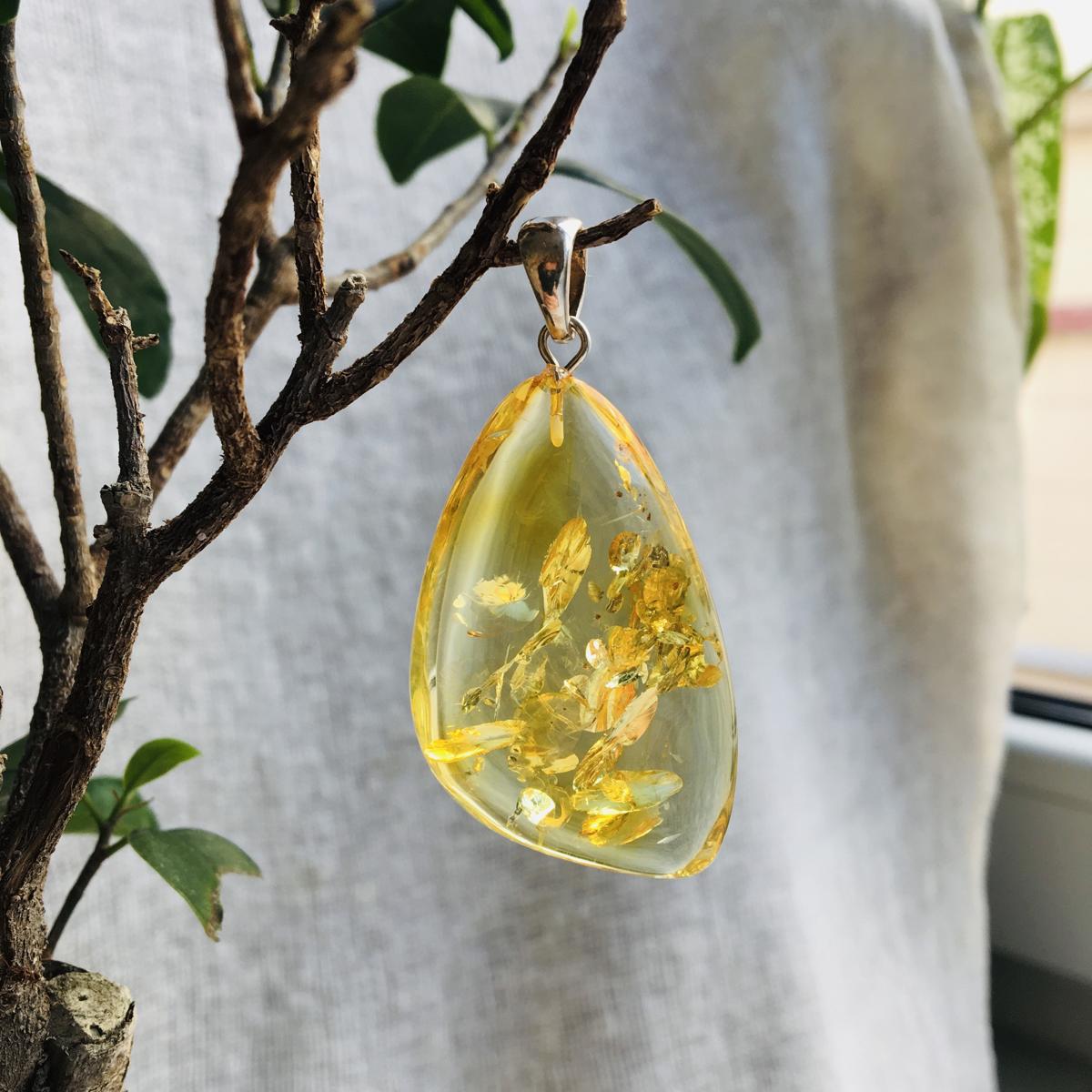 Кулон янтарный, арт. n-8.3-pendant