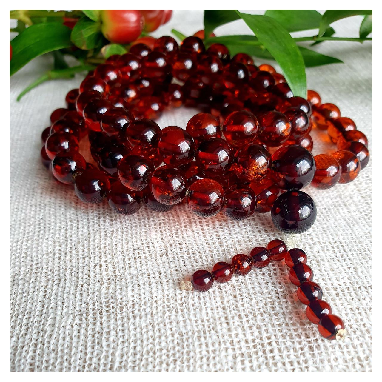 Четки янтарные, арт. n-ch-d9-46-rosary - фото