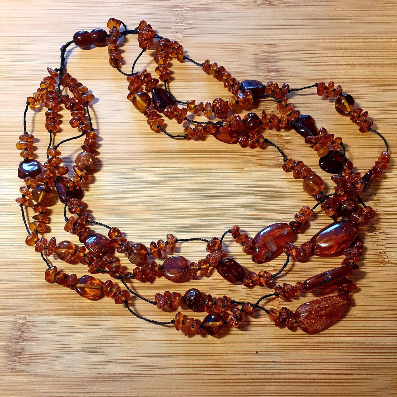 Колье янтарное, арт. n8ek38-29-necklace - фото