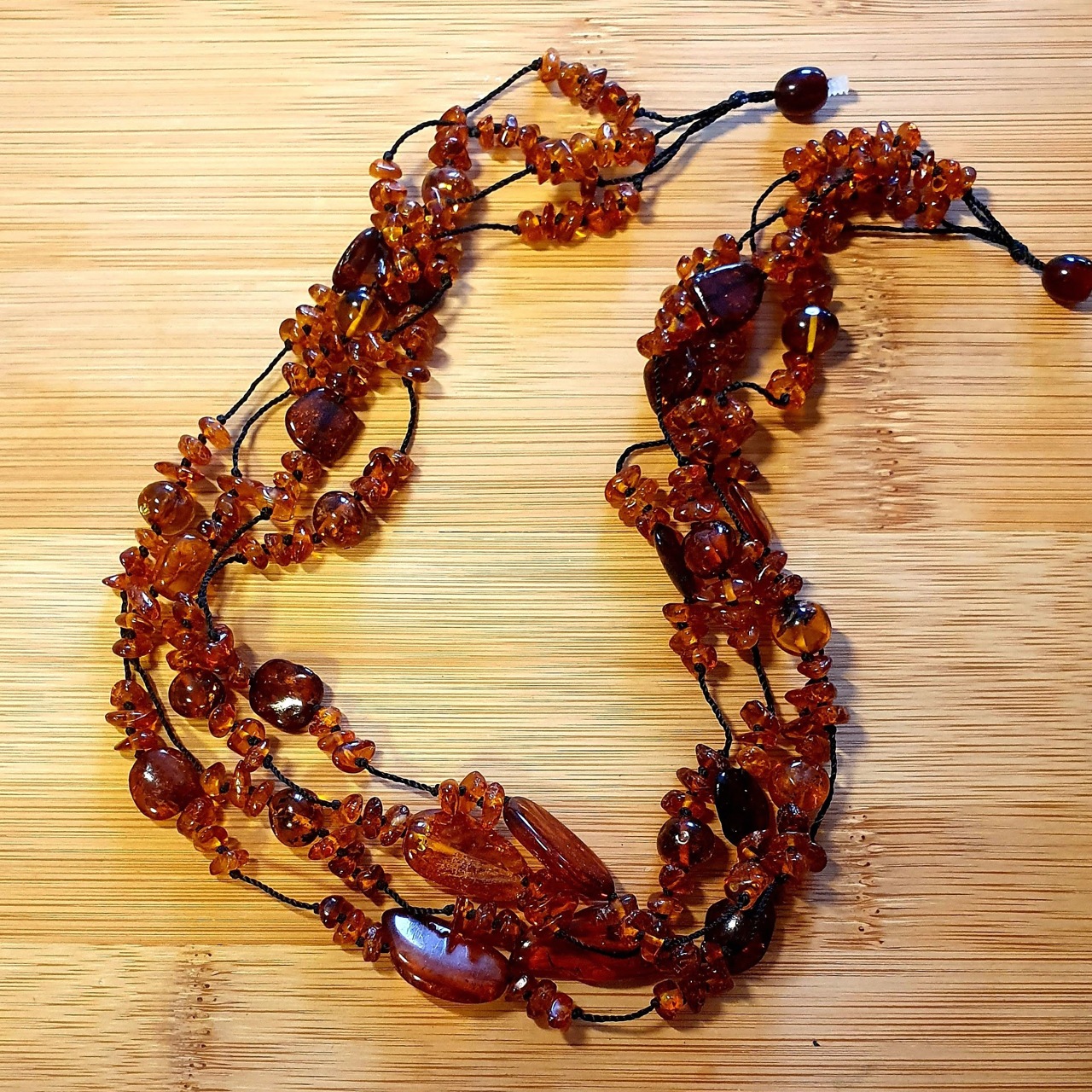 Колье янтарное, арт. n8ek38-29-necklace - фото2