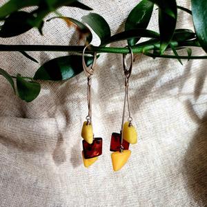 Серьги янтарные, арт. q-m-7-earrings- фото3