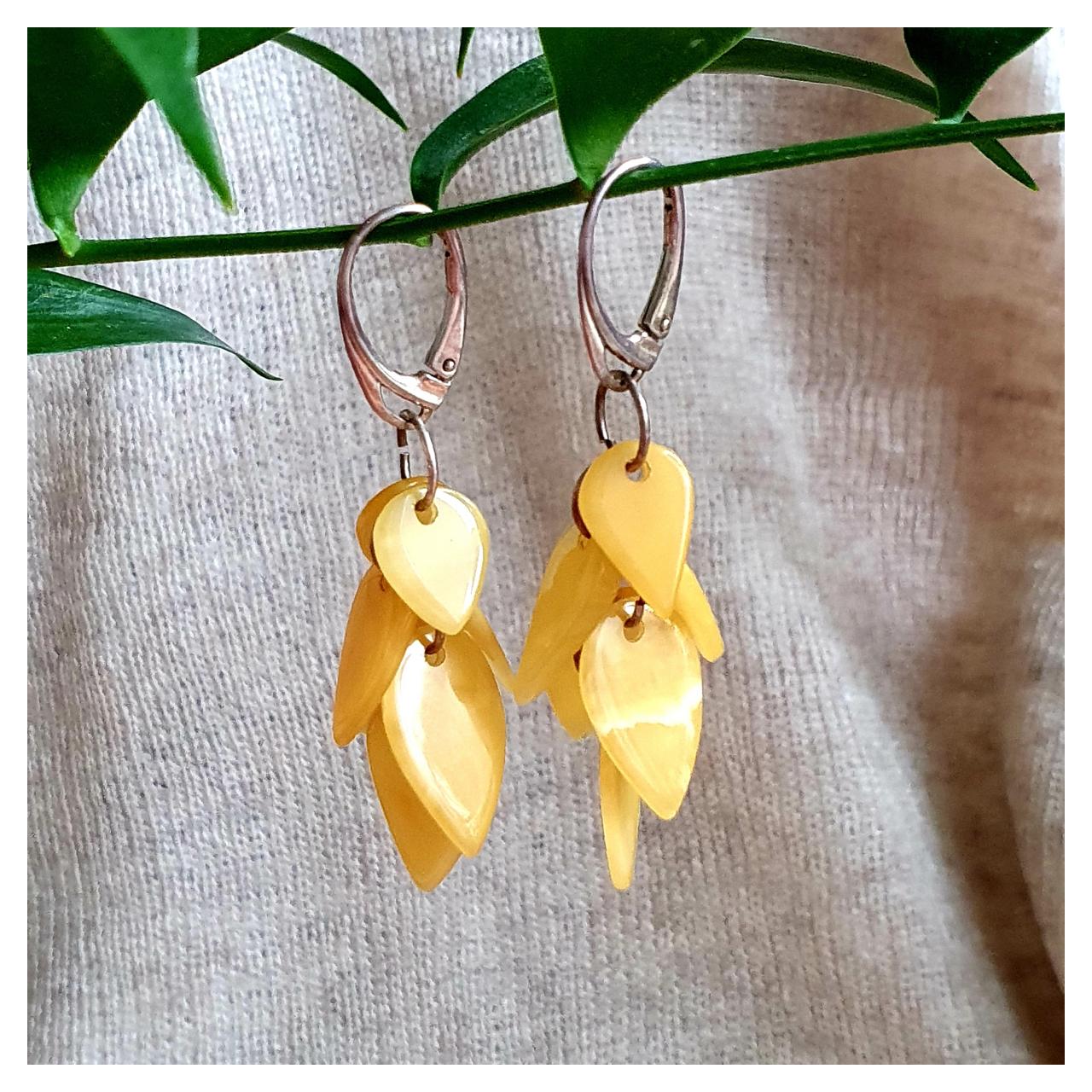 Серьги янтарные, арт. q-o-5-earrings