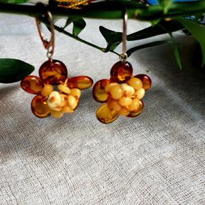 Серьги янтарные, арт. sm-e016c-4-earrings- фото